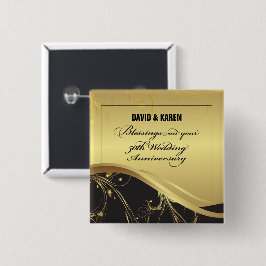 50周年を迎える宗教結婚をパーソナライズ 缶バッジ