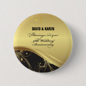 50周年を迎える宗教結婚をパーソナライズ 缶バッジ (正面)