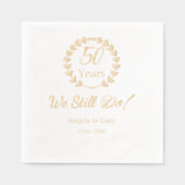 50周年を迎える「我々は今も結婚続ける 箔ナプキン (正面)