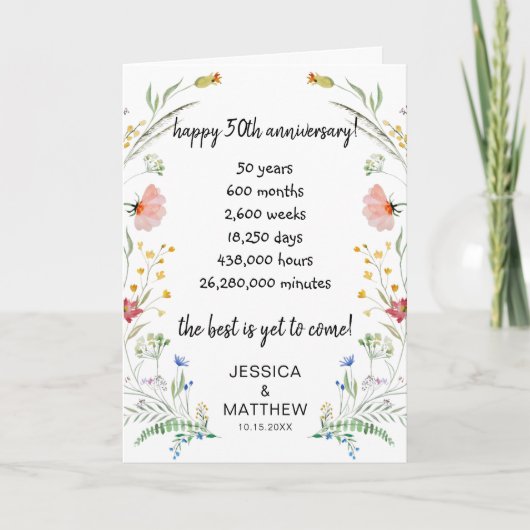 50周年を迎え最高のてまだ来 カード (正面)