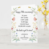 50周年を迎え最高のてまだ来 カード (黄色い花)