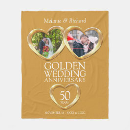 50周年を迎え、その後の写真ハート フリースブランケット