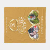 50周年を迎え、その後の写真ハート フリースブランケット (正面(横))