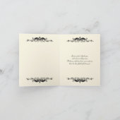 50周年アイボリー ブラック フラワー 感謝カード (内部)