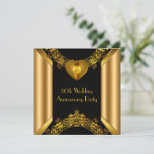 50周年アートデコ ゴールド ハート2 招待状 (スタンド正面)