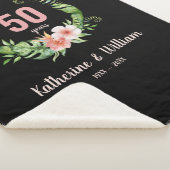 50周年エレガントブラックフローラ シェルパブランケット (3/4)