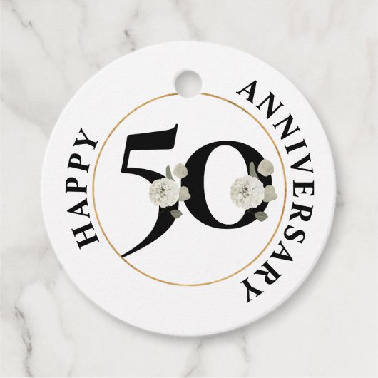 50周年エレガントメッセージカード フェイバータグ (正面)