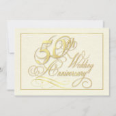 50周年エレガント招待状 – 安価 招待状 (正面)