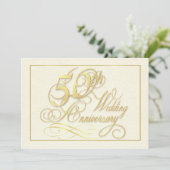 50周年エレガント招待状 – 安価 招待状 (スタンド正面)