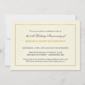 50周年エレガント招待状 – 安価 招待状 (裏面)