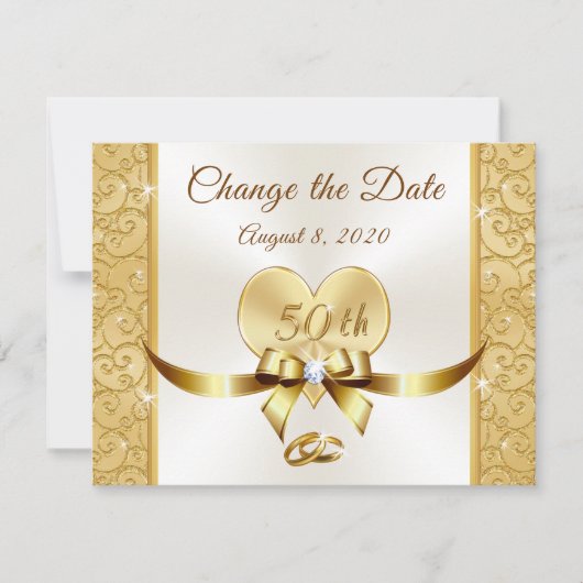 50周年カスタマイズ日カードの変更 招待状 (正面)