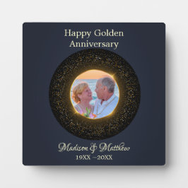 50周年カスタム記念銘板がキラキラと光る写真 フォトプラーク