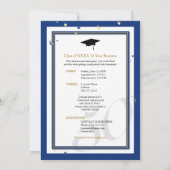 50周年クラス再会ロイヤルブルーアクセントカラー 招待状 (裏面)