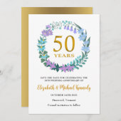 50周年ゴールデンアニバーサリー 日程おさえて カード (正面/裏面)