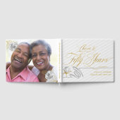 50周年ゴールデンアニバーサリー 50年のお祝い ゴールド ゲストブック (全面)