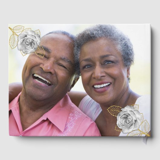 50周年ゴールデンアニバーサリー 50年のお祝い ゴールド ゲストブック (裏面)