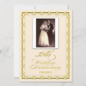 50周年ゴールデンウェディングアニバーサリーのお祝い写真 招待状 (正面)
