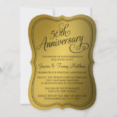 50周年ゴールデンウェディングアニバーサリーの招待状 招待状 (正面)