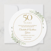 50周年ゴールデンウェディングアニバーサリーグリーン セーブザデート (正面)