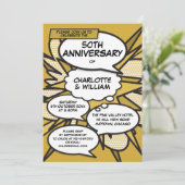 50周年ゴールデンウェディングアニバーサリーコミックブックポップ 招待状 (スタンド正面)