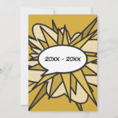 50周年ゴールデンウェディングアニバーサリーコミックブックポップ 招待状 (裏面)