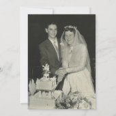 50周年ゴールデンウェディングアニバーサリー写真ガーランド 招待状 (裏面)