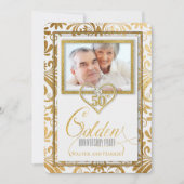 50周年ゴールデンウェディングアニバーサリー写真 招待状 (正面)