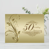 50周年ゴールデンウェディングアニバーサリー招待状カード 招待状 (スタンド正面)