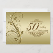 50周年ゴールデンウェディングアニバーサリー招待状カード 招待状 (正面)