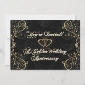 50周年ゴールデンウェディングアニバーサリー招待状カード 招待状 (正面)