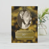 50周年ゴールデンウェディングアニバーサリー招待状、写真付き 招待状 (スタンド正面)