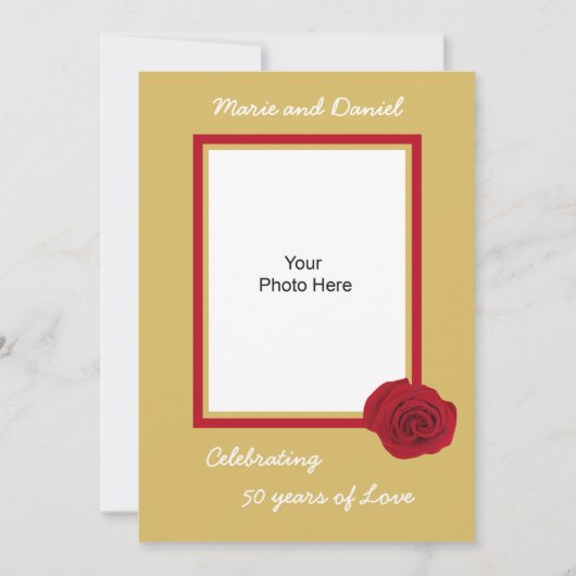 50周年ゴールデンウェディングアニバーサリー招待状 招待状 (正面)