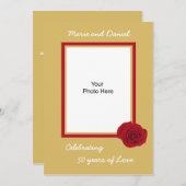 50周年ゴールデンウェディングアニバーサリー招待状 招待状 (正面/裏面)