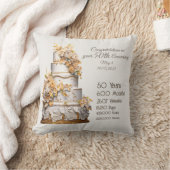 50周年ゴールデンウェディングアニバーサリー クッション (ブランケット)