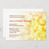 50周年ゴールデンウェディングアニバーサリー ハート 招待 招待状 (正面/裏面)