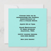 50周年ゴールデンウェディングアニバーサリー パーティー招待状 カード (裏面)