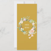 50周年ゴールデンウェディングアニバーサリー フラワーガーランド 招待状 (裏面)