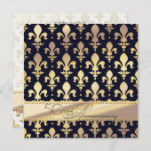 50周年ゴールデンウェディングアニバーサリー、フルールドリス 招待状 (正面/裏面)