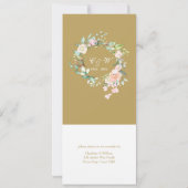 50周年ゴールデンウェディングアニバーサリー フローラル RSVP 招待状 (裏面)