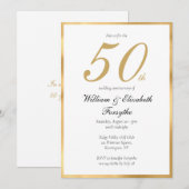 50周年ゴールデンウェディングアニバーサリー 招待状 (正面/裏面)