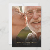 50周年ゴールデンウェディングアニバーサリー 5枚の写真コラージュ 招待状 (裏面)