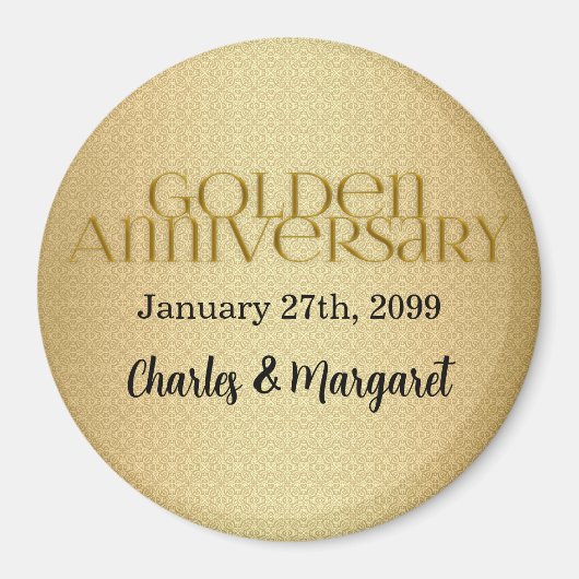 50周年ゴールデンウェディング記念日 マグネット (正面)