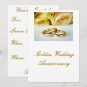 50周年ゴールデンウェディング記念日 招待状 (正面/裏面)