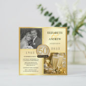 50周年ゴールドアニバーサリーサプライズパーティー招待状 招待状 (スタンド正面)