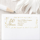 50周年ゴールドウェディングアニバーサリーゴールドコンフェッティ ラベル (インサイチュ)