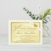 50周年ゴールドウェディングアニバーサリー豪華招待状 招待状 (スタンド正面)