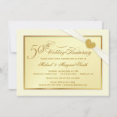 50周年ゴールドウェディングアニバーサリー豪華招待状 招待状 (正面)