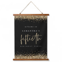 50周年ゴールドグリッター名前ブラックへようこそ