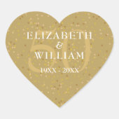 50周年ゴールドダストコンフェッティ ハートシール (正面)