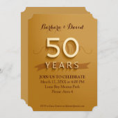 50周年ゴールドパーティ招待状 招待状 (正面/裏面)